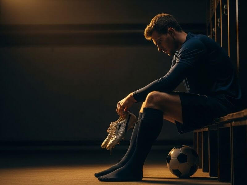 Jogador sozinho no campo